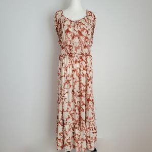 Midi Smocked Waist Dress Size Large
